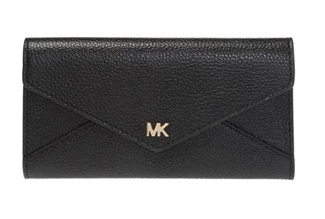 michael kors small tri-color pebbled leather wallet|black mk wallet women.